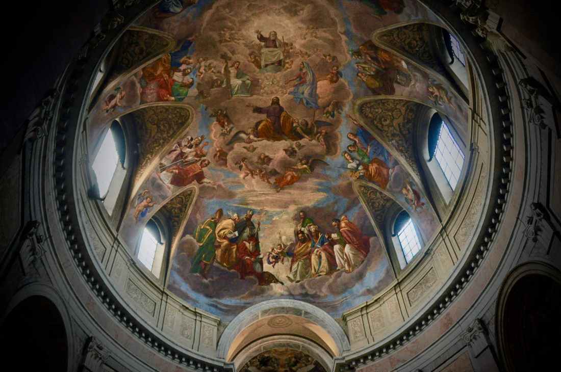 painting of jesus christ biography of church ceiling